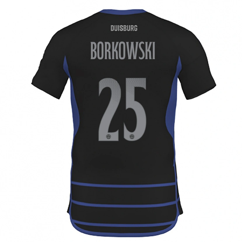 Danxen Damen Dennis Borkowski #25 Schwarz Blau Auswärtstrikot Trikot 2025/26 T-Shirt Schweiz