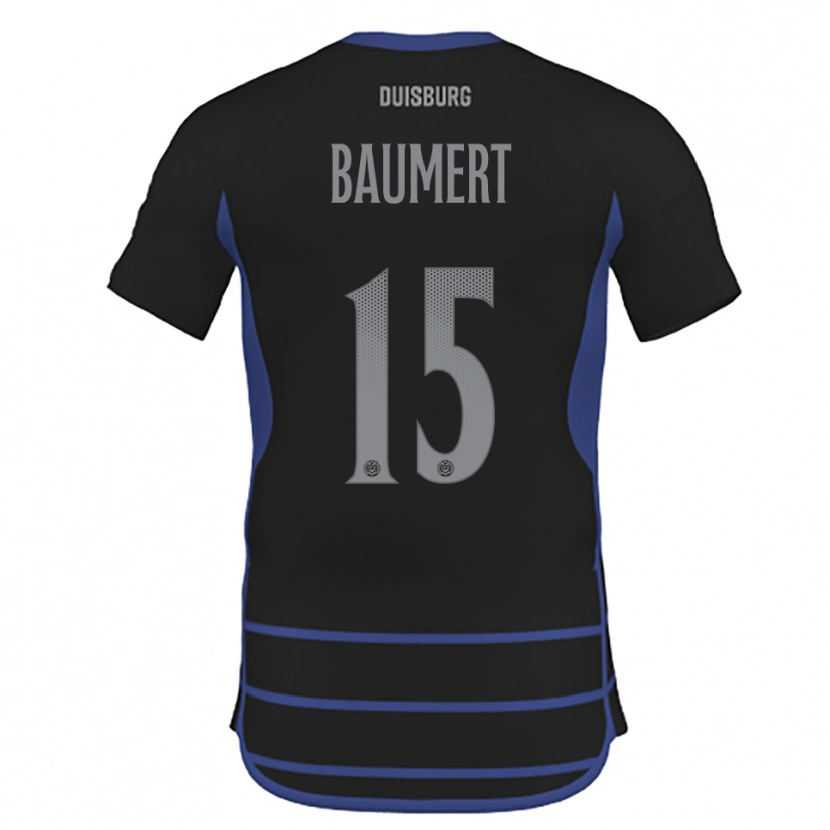 Danxen Damen Moritz Baumert #15 Schwarz Blau Auswärtstrikot Trikot 2025/26 T-Shirt Schweiz