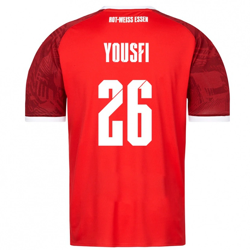 Danxen Damen Elias Yousfi #26 Rot Burgunder Weiß Auswärtstrikot Trikot 2025/26 T-Shirt Schweiz