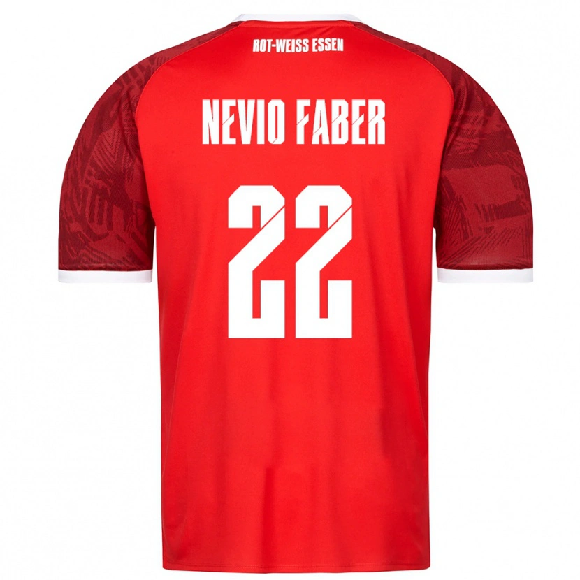Danxen Damen Arne Nevio Faber #22 Rot Burgunder Weiß Auswärtstrikot Trikot 2025/26 T-Shirt Schweiz