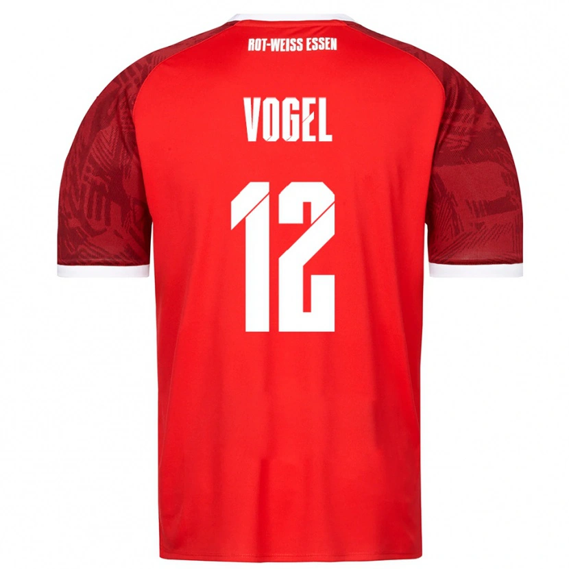 Danxen Damen Colin Vogel #12 Rot Burgunder Weiß Auswärtstrikot Trikot 2025/26 T-Shirt Schweiz