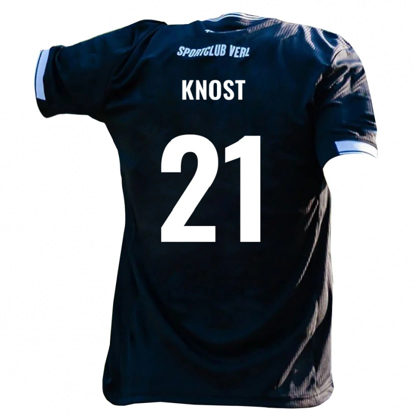 Danxen Damen Tobias Knost #21 Schwarz Weiß Auswärtstrikot Trikot 2025/26 T-Shirt Schweiz