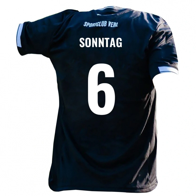Danxen Damen Cristiano Sonntag #6 Schwarz Weiß Auswärtstrikot Trikot 2025/26 T-Shirt Schweiz