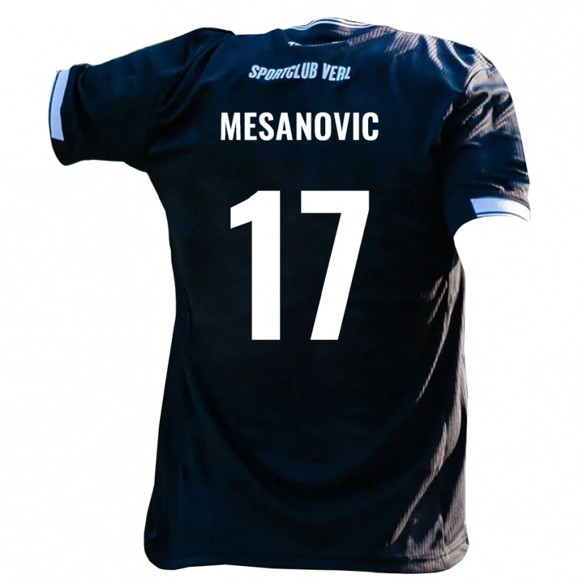 Danxen Damen Almin Mesanovic #17 Schwarz Weiß Auswärtstrikot Trikot 2025/26 T-Shirt Schweiz