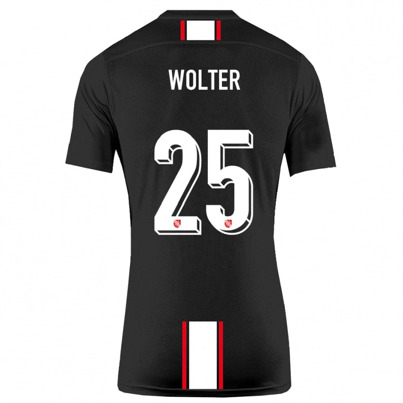 Danxen Damen Fynn Wolter #25 Schwarz Weiß Auswärtstrikot Trikot 2025/26 T-Shirt Schweiz