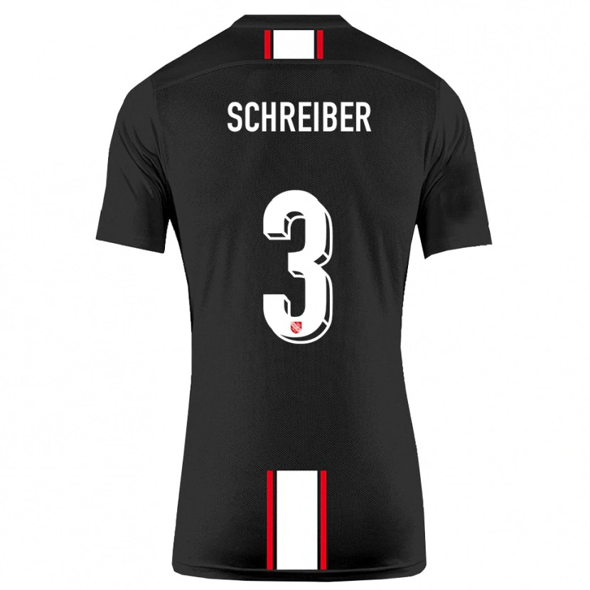 Danxen Damen David Schreiber #3 Schwarz Weiß Auswärtstrikot Trikot 2025/26 T-Shirt Schweiz