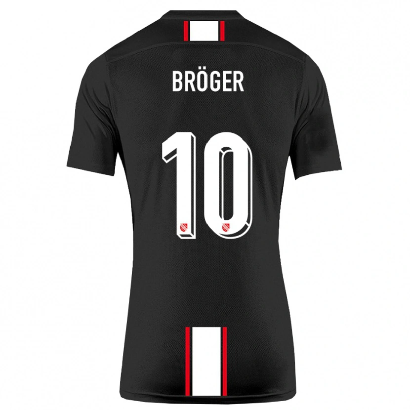 Danxen Damen Linus Bröger #10 Schwarz Weiß Auswärtstrikot Trikot 2025/26 T-Shirt Schweiz