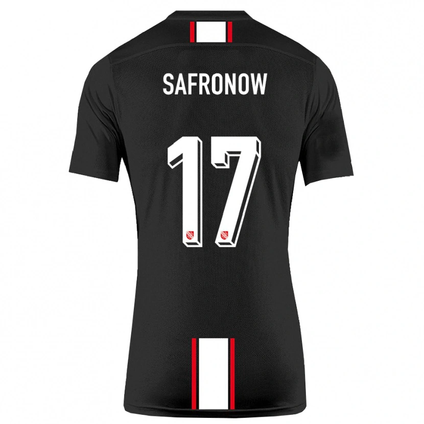 Danxen Damen Maxim Safronow #17 Schwarz Weiß Auswärtstrikot Trikot 2025/26 T-Shirt Schweiz