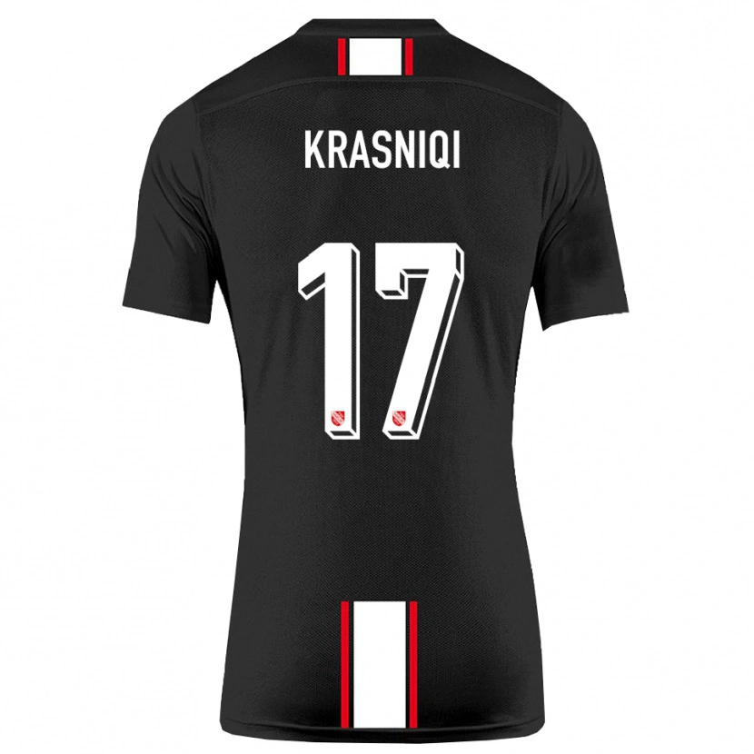 Danxen Damen Ermal Krasniqi #17 Schwarz Weiß Auswärtstrikot Trikot 2025/26 T-Shirt Schweiz