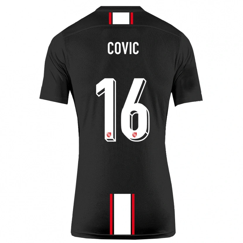 Danxen Damen Rayen Covic #16 Schwarz Weiß Auswärtstrikot Trikot 2025/26 T-Shirt Schweiz