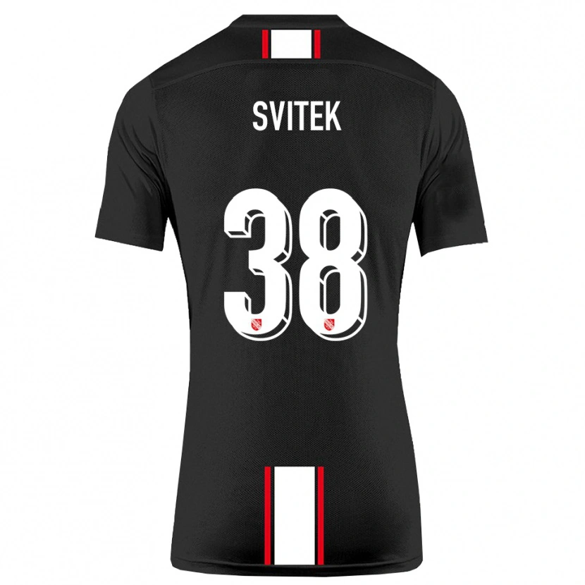 Danxen Damen Leon Svitek #38 Schwarz Weiß Auswärtstrikot Trikot 2025/26 T-Shirt Schweiz