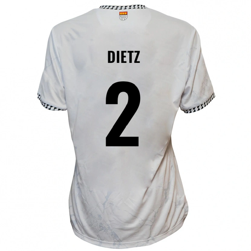 Danxen Damen Lars Dietz #2 Weiß Schwarz Auswärtstrikot Trikot 2025/26 T-Shirt Schweiz