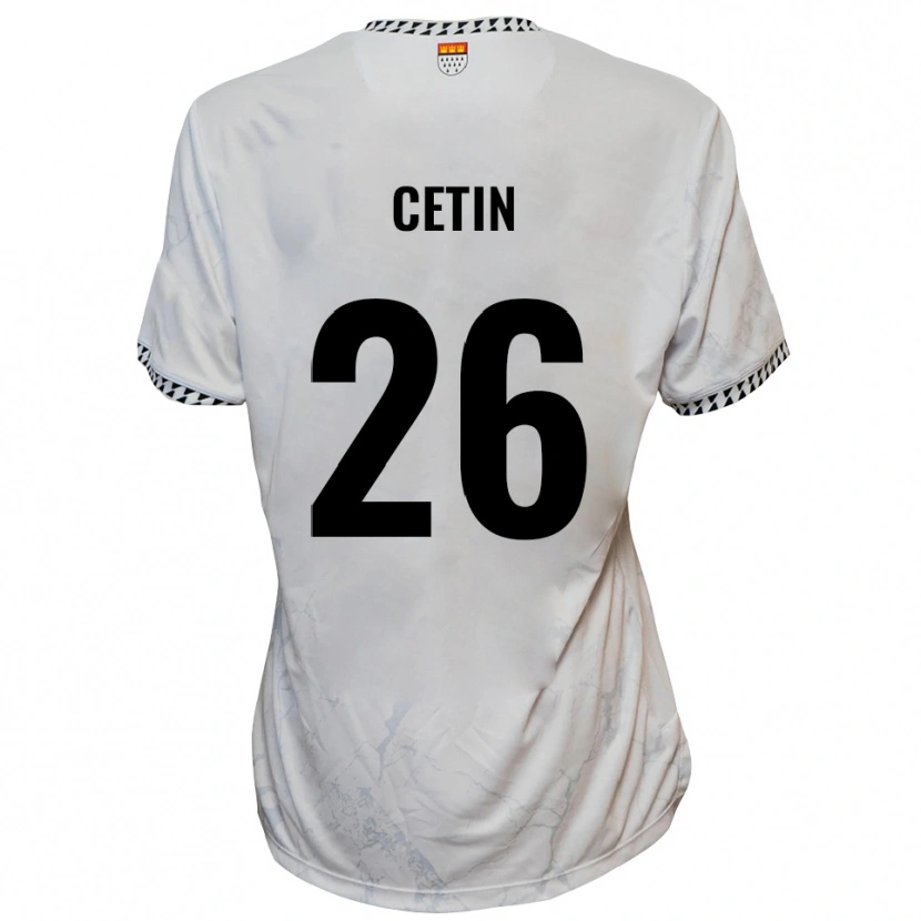 Danxen Damen Serkan Cetin #26 Weiß Schwarz Auswärtstrikot Trikot 2025/26 T-Shirt Schweiz