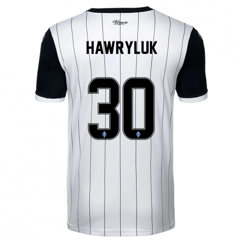 Danxen Damen Lucien Hawryluk #30 Weiß Schwarz Auswärtstrikot Trikot 2025/26 T-Shirt Schweiz