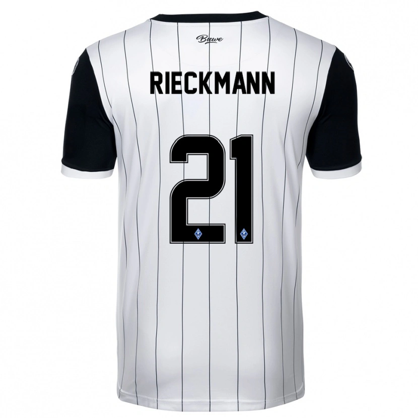 Danxen Damen Julian Rieckmann #21 Weiß Schwarz Auswärtstrikot Trikot 2025/26 T-Shirt Schweiz