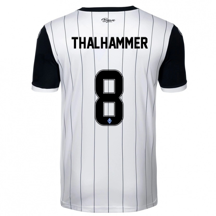 Danxen Damen Maximilian Thalhammer #8 Weiß Schwarz Auswärtstrikot Trikot 2025/26 T-Shirt Schweiz