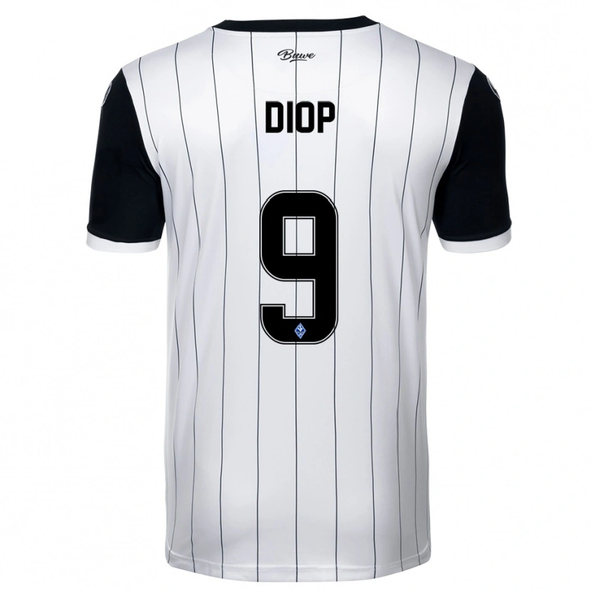 Danxen Damen Ambroise Diop #9 Weiß Schwarz Auswärtstrikot Trikot 2025/26 T-Shirt Schweiz