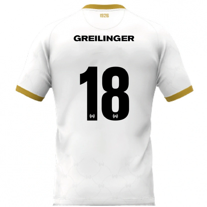 Danxen Damen Fabian Greilinger #18 Weiß Gold Auswärtstrikot Trikot 2025/26 T-Shirt Schweiz