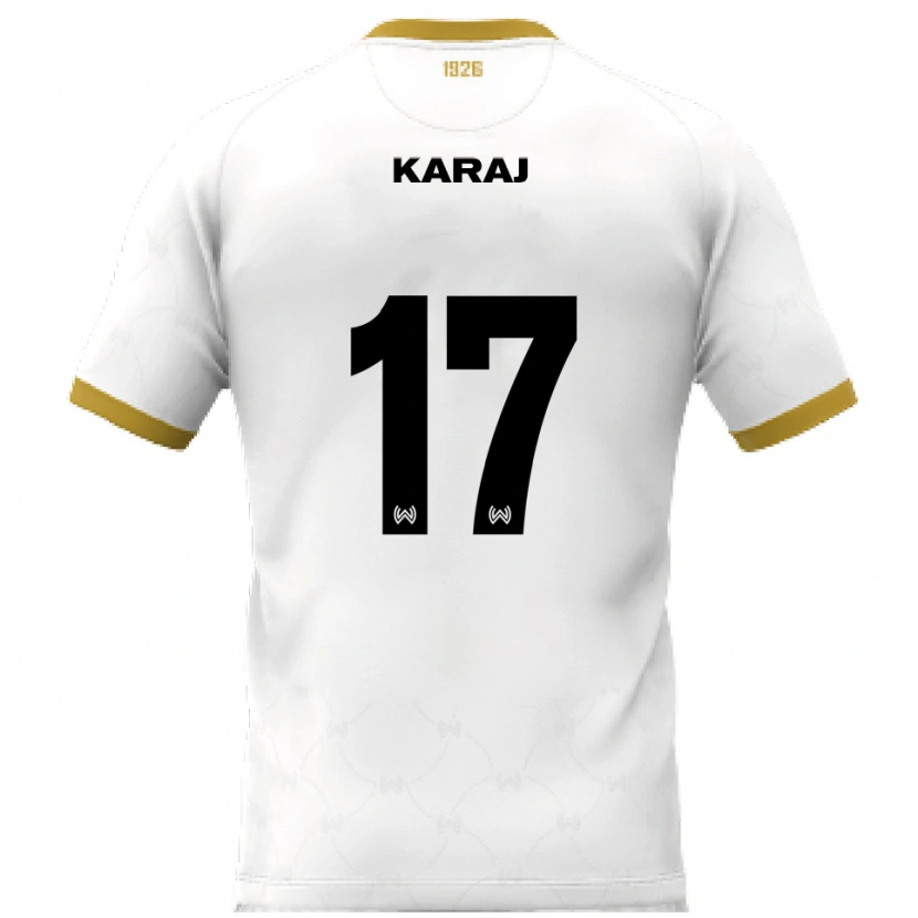 Danxen Damen Eraldo Karaj #17 Weiß Gold Auswärtstrikot Trikot 2025/26 T-Shirt Schweiz