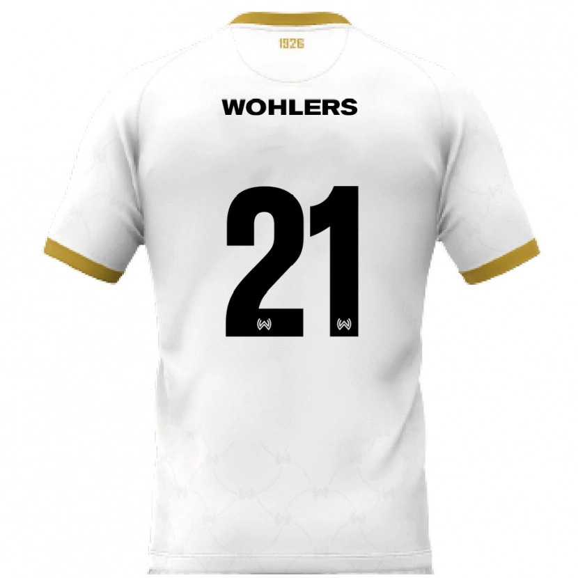 Danxen Damen Ole Wohlers #21 Weiß Gold Auswärtstrikot Trikot 2025/26 T-Shirt Schweiz