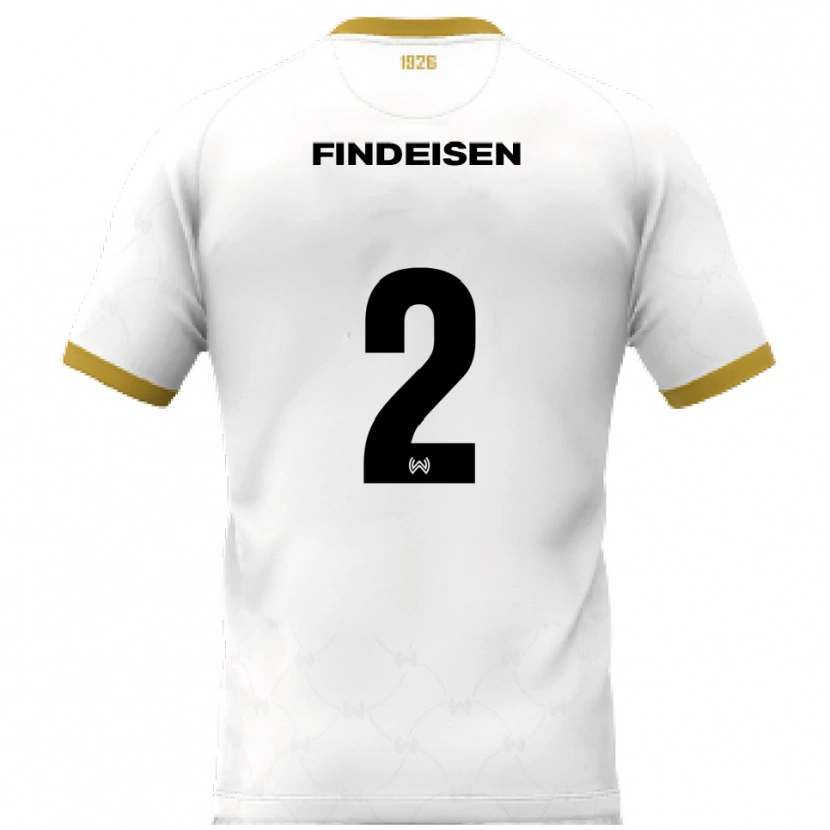 Danxen Damen Edwin Findeisen #2 Weiß Gold Auswärtstrikot Trikot 2025/26 T-Shirt Schweiz