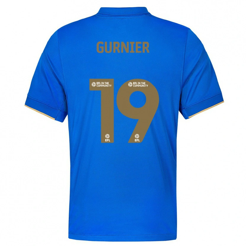 Danxen Kinder Aurelien Gurnier #19 Blau Gold Heimtrikot Trikot 2025/26 T-Shirt Schweiz