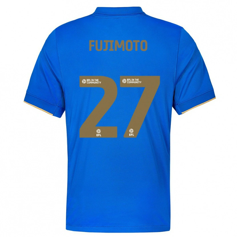 Danxen Kinder Kanya Fujimoto #27 Blau Gold Heimtrikot Trikot 2025/26 T-Shirt Schweiz