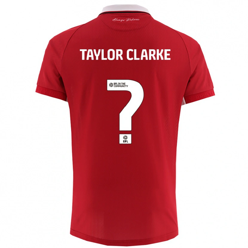 Danxen Kinder Omar Taylor-Clarke #0 Rot Weiß Heimtrikot Trikot 2025/26 T-Shirt Schweiz