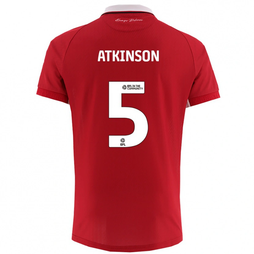 Danxen Kinder Rob Atkinson #5 Rot Weiß Heimtrikot Trikot 2025/26 T-Shirt Schweiz