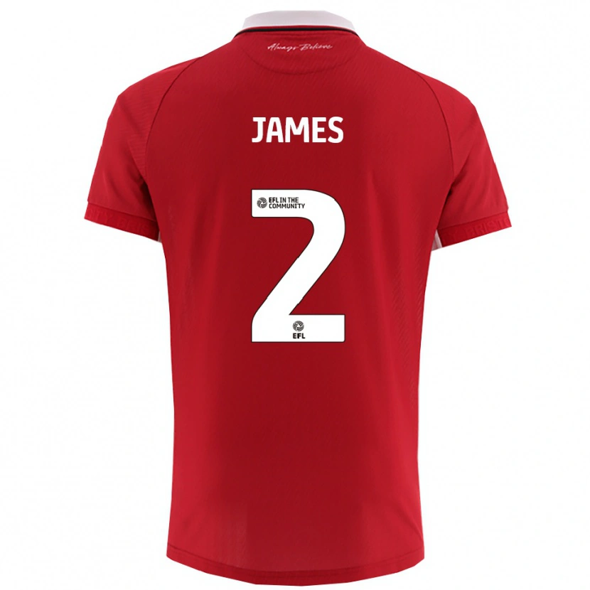 Danxen Kinder Joseph James #2 Rot Weiß Heimtrikot Trikot 2025/26 T-Shirt Schweiz
