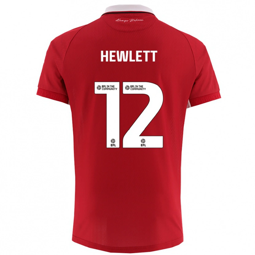 Danxen Kinder Callum Hewlett #12 Rot Weiß Heimtrikot Trikot 2025/26 T-Shirt Schweiz