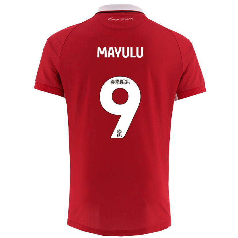 Danxen Kinder Fally Mayulu #9 Rot Weiß Heimtrikot Trikot 2025/26 T-Shirt Schweiz
