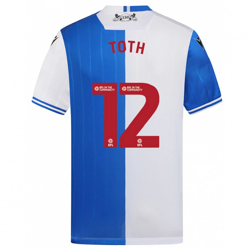 Danxen Kinder Balázs Tóth #12 Blau Weiß Heimtrikot Trikot 2025/26 T-Shirt Schweiz
