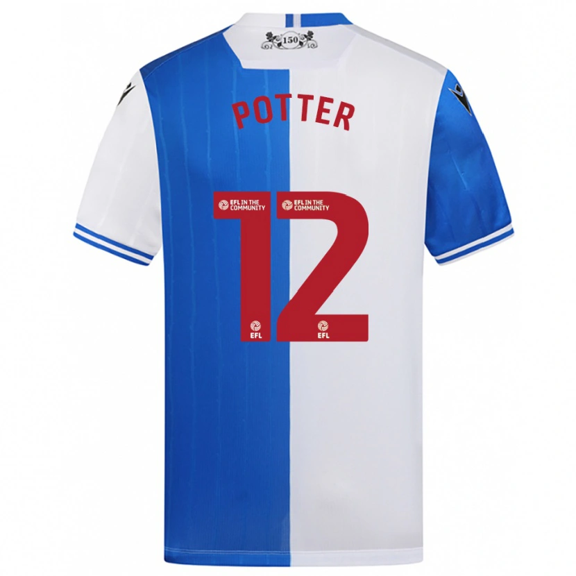 Danxen Kinder Aaron Potter #12 Blau Weiß Heimtrikot Trikot 2025/26 T-Shirt Schweiz