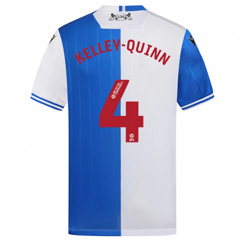 Danxen Kinder Leon Kelley-Quinn #4 Blau Weiß Heimtrikot Trikot 2025/26 T-Shirt Schweiz