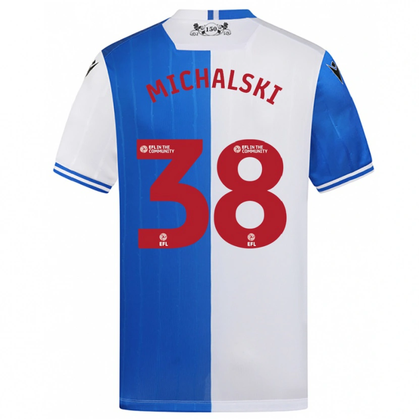 Danxen Kinder Nicholas Michalski #38 Blau Weiß Heimtrikot Trikot 2025/26 T-Shirt Schweiz