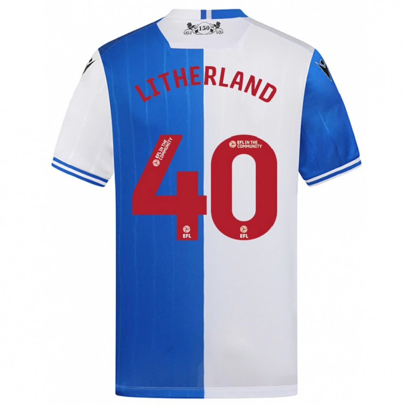 Danxen Kinder Matty Litherland #40 Blau Weiß Heimtrikot Trikot 2025/26 T-Shirt Schweiz
