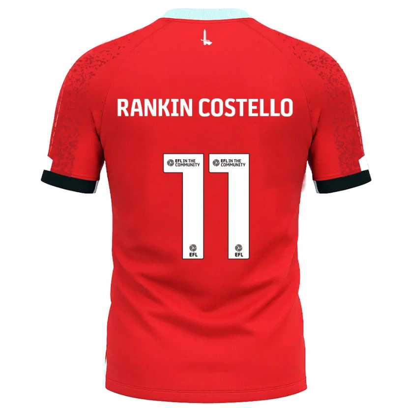 Danxen Kinder Joe Rankin-Costello #11 Rot Weiß Heimtrikot Trikot 2025/26 T-Shirt Schweiz