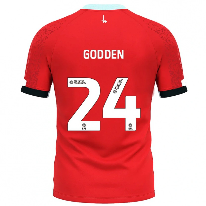 Danxen Kinder Matty Godden #24 Rot Weiß Heimtrikot Trikot 2025/26 T-Shirt Schweiz