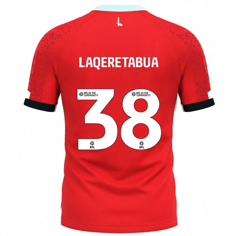 Danxen Kinder Josh Laqeretabua #38 Rot Weiß Heimtrikot Trikot 2025/26 T-Shirt Schweiz