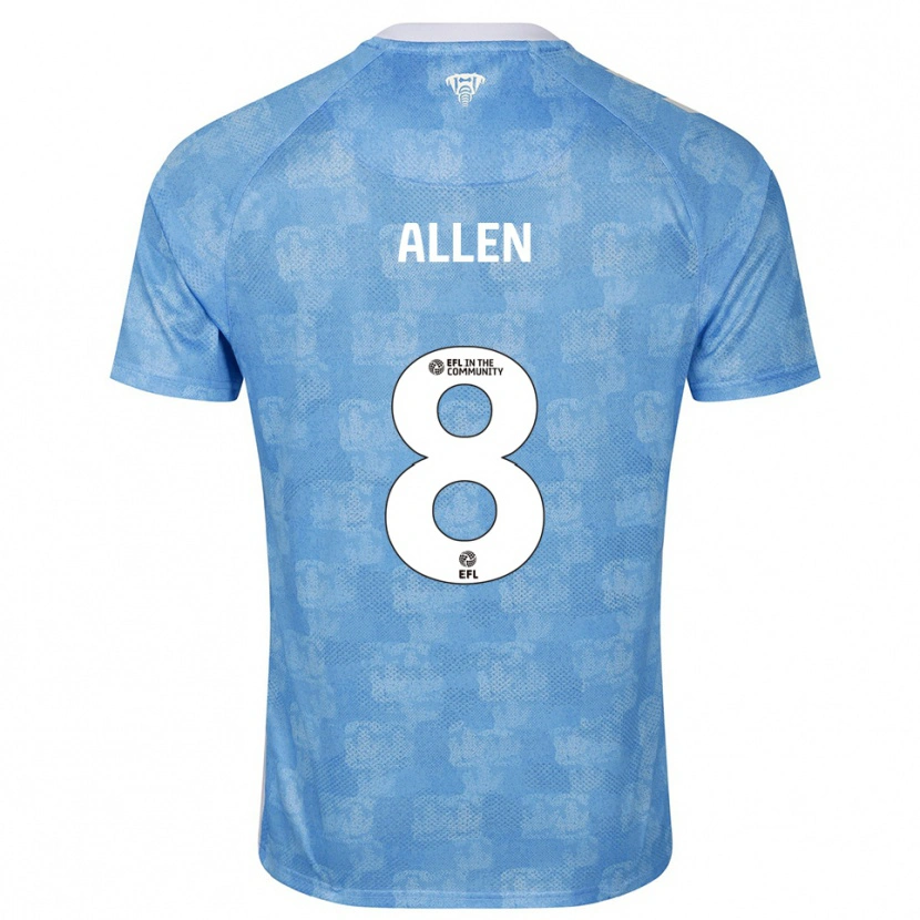 Danxen Kinder Jamie Allen #8 Himmelblau Weiß Heimtrikot Trikot 2025/26 T-Shirt Schweiz