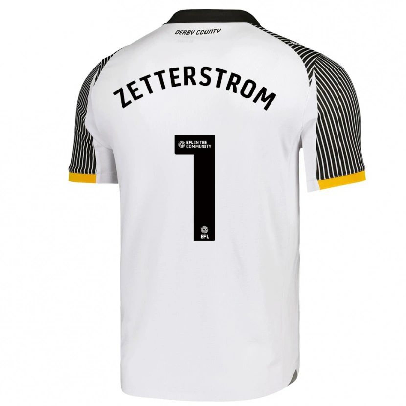 Danxen Kinder Jacob Widell Zetterström #1 Weiß Schwarz Heimtrikot Trikot 2025/26 T-Shirt Schweiz