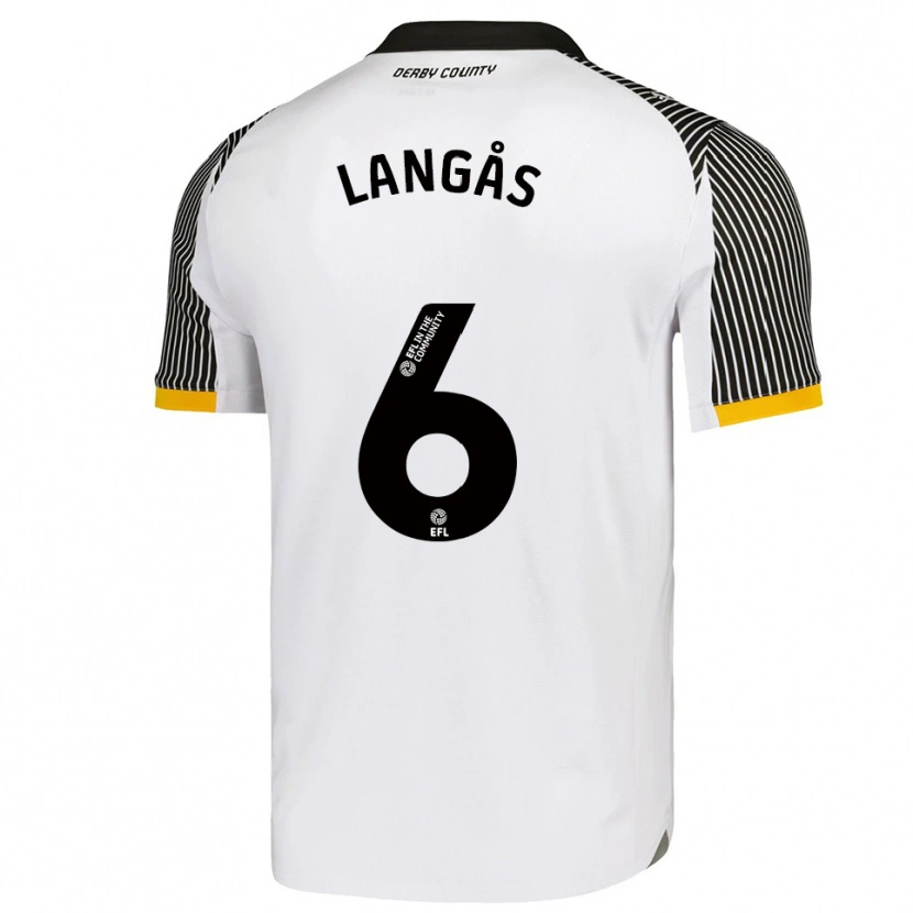 Danxen Kinder Sondre Langås #6 Weiß Schwarz Heimtrikot Trikot 2025/26 T-Shirt Schweiz