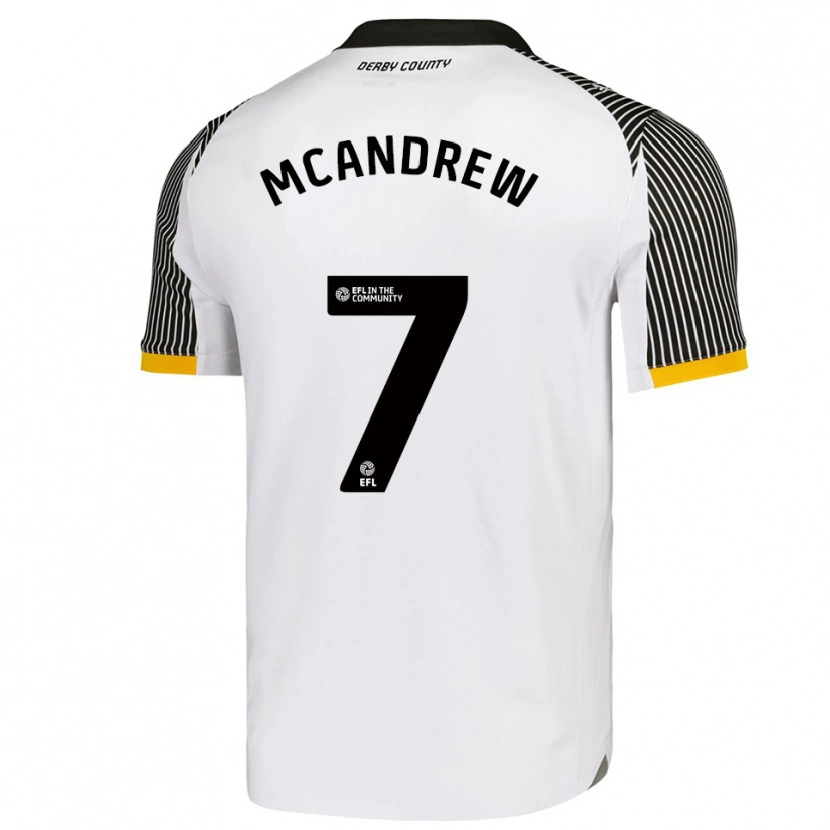 Danxen Kinder Niall Mcandrew #7 Weiß Schwarz Heimtrikot Trikot 2025/26 T-Shirt Schweiz