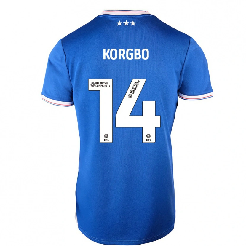 Danxen Kinder Kelvin Korgbo #14 Blau Weiß Heimtrikot Trikot 2025/26 T-Shirt Schweiz