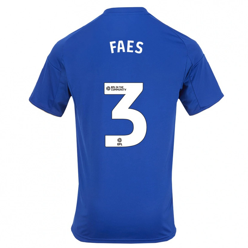 Danxen Kinder Wout Faes #3 Blau Gold Heimtrikot Trikot 2025/26 T-Shirt Schweiz