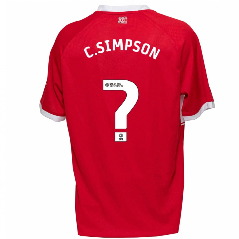 Danxen Kinder Cameron Simpson #0 Rot Weiß Heimtrikot Trikot 2025/26 T-Shirt Schweiz