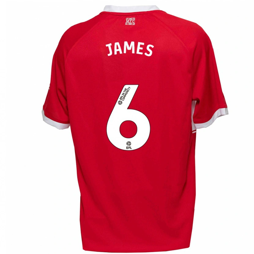 Danxen Kinder Daniel James #6 Rot Weiß Heimtrikot Trikot 2025/26 T-Shirt Schweiz