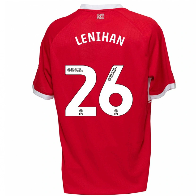 Danxen Kinder Darragh Lenihan #26 Rot Weiß Heimtrikot Trikot 2025/26 T-Shirt Schweiz