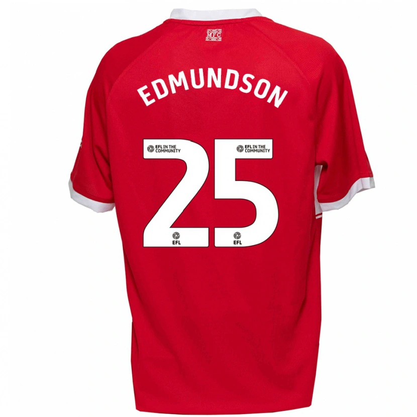 Danxen Kinder George Edmundson #25 Rot Weiß Heimtrikot Trikot 2025/26 T-Shirt Schweiz
